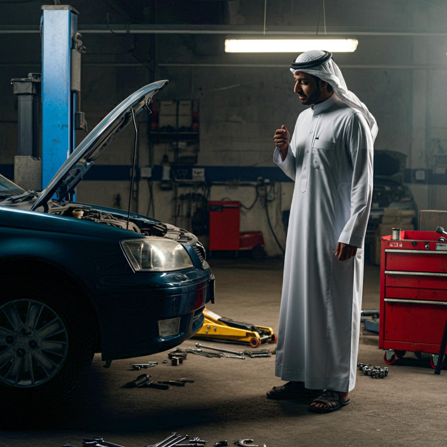 ROAM technician assisting a customer in Dubai